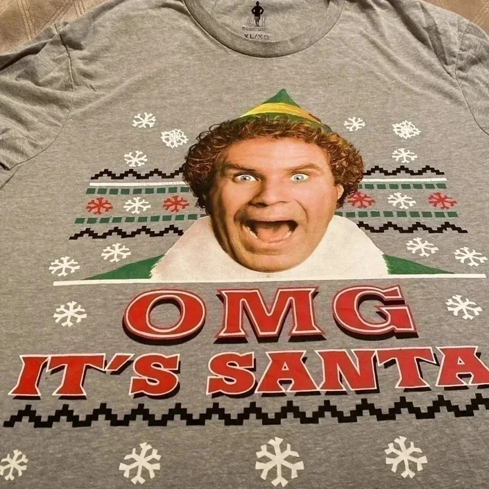Elf OMG It’s Santa Tee Shirt Size XL. Christmas T Shirt, Ugly Sweater Contest. - Picture 4 of 11